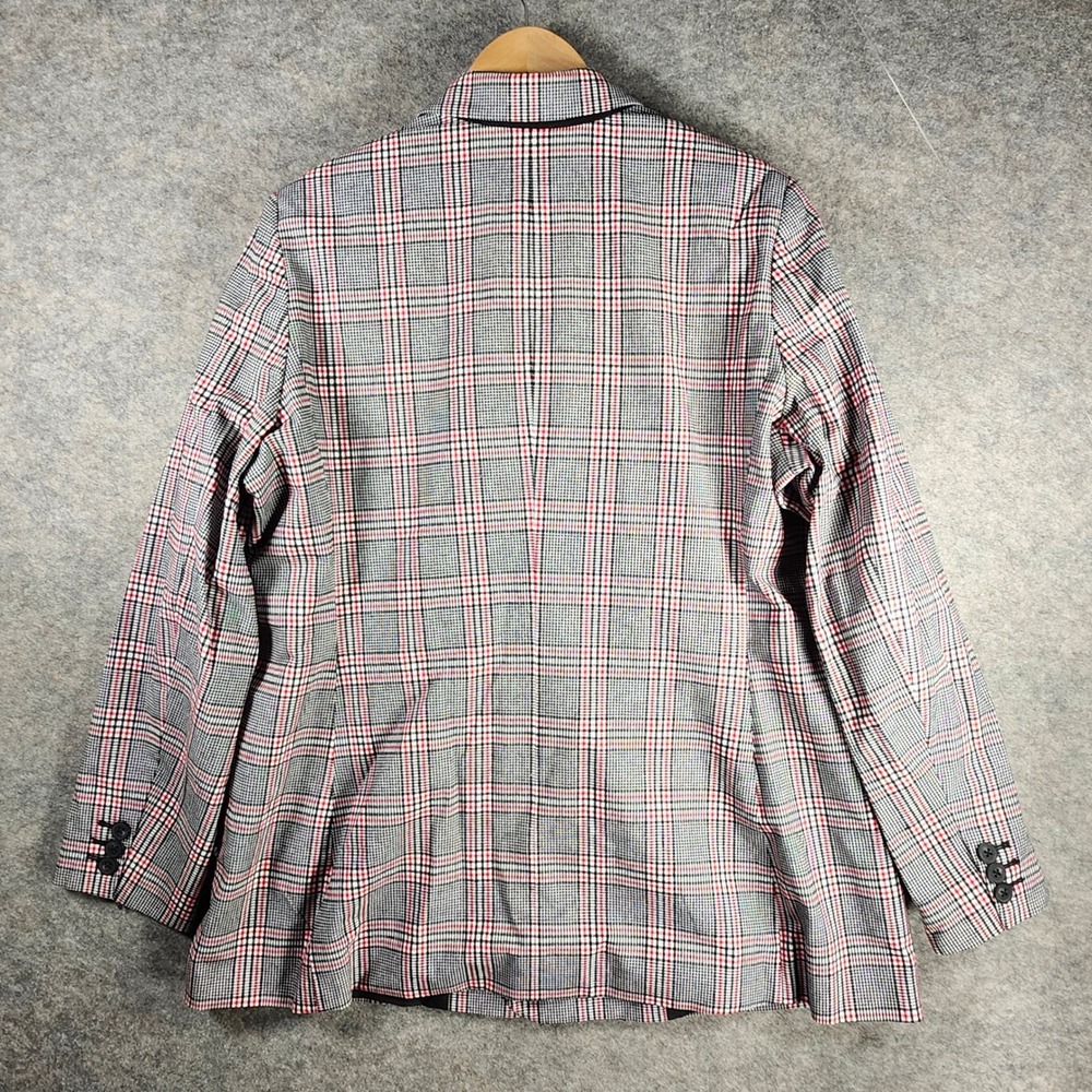 Free Assembly Women Plaid Double Breasted Blazer Jacket Multi Color Size XXL New - Picture 15 of 16